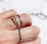 Charmin's Anxiety Ring Dalmation Jaspis Edelsteen Kraaltjes Steel Palm R1316