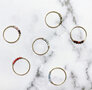 Charmin's Anxiety Ring Roze-Zwart Rhodoniet Edelsteen Kraaltjes Steel Palm R1308