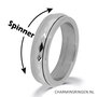 Charmin's Shiny Anxiety Fidget Ring Shiny Staal R1150