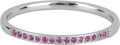 Charmin’s Stalen Stapelring Small Alliance Pink-fuchsia Crystals R1256