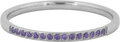 Charmin’s Stalen Stapelring Small Alliance Paars-Lavendel Crystals R1258