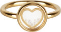 R961 Dancing love white crystal gold