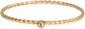 Charmin&#8217;s goudkleurige stapelring R525 Dot Twisted goldplated staal