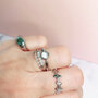 Charmin's Anxiety Ring NaturalStones Kristal Beads Staal R1318