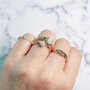 Charmin's Anxiety Ring NaturalStones Citroen Jade Beads Goudkleurig R1337