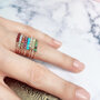 Charmin's Anxiety Ring NaturalStones Kristal Beads Goudkleurig R1319