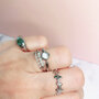 Charmin's Anxiety Ring NaturalStones Amazoniet Beads Staal R1324