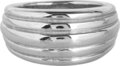R991 Chunky Stripes Steel Ring