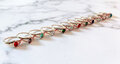 Charmin’s R1092 Birthstone zegelring December Oval Turkoys Stone Goldplated