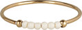 R0989 Anxiety Ring Palm White Beads Goldplated 