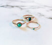 Charmin's Birthstone December Turquoise Steen Goldplated R789/KR86