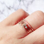 Charmin's Birthstone Ring Juli Roze Steen Steel 2.0 R1122/KR81