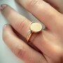 Charmin's  Birthstone Ring April Witte Steen Shine Bright 2.0 Goldplated R432/KR88