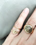 Charmin's  Birthstone Ring April Witte Steen Shine Bright 2.0 Goldplated R432/KR88