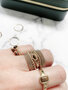 Charmin’s Big Twisted Gedraaide Aanschuif Ring Gold R1008