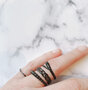 Charmin’s statement ring R1060 Balletjes Tabs Lopend Black