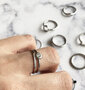 Charmin’s ring R956 Donut steel and black crystal