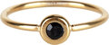 Charmin’s ring R957 Donut Gold-plated and black crystal