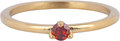 Charmin’s Driehoek Solitair Ring Rode Steen Goudkleurig Staal R1301