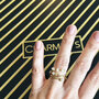 Charmin's Gedraaide Ring Balletjes en Parels Anxiety Fidget Staal R1362