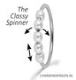 Charmin's Draaiende Parels Anxiety Fidget Ring Staal R1364