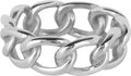 Charmin's Gourmet Schakel Ketting-ring Staal R1374