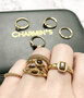 Charmin’s Big Twisted Gedraaide Aanschuif Ring Gold R1008