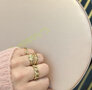 Charmin's Twin dubbele Ring gedraaid en glad Rolling Anxiety Fidget Goudkleurig R1421