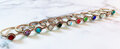 Charmin's Goudkleurige Ring Birthstone Januari Garnet Rode Kristal Iconic Vintage R1101 