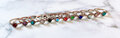 Charmin's Ring Birthstone Juli Roze Fuchsia Kristal Staal Iconic Vintage R1527