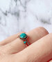 Charmin's Ring Birthstone December Turkoois Kristal Staal Iconic Vintage R1533