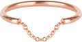 Charmin&#8217;s roségoudkleurige stapelring R574 Chained rosé-goldplated staal