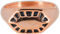Charmin&#8217;s roségoudkleurige stapelring R675 Fancy Seal rosé-goldplated staal
